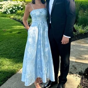 Karen Millen Sky Blue Floral Maxi Dress